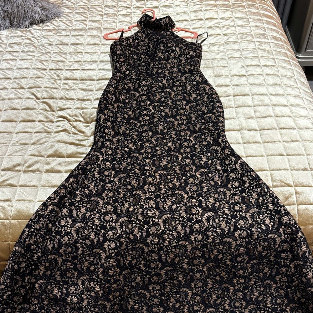 Marciano Black Lace Maxi Dress